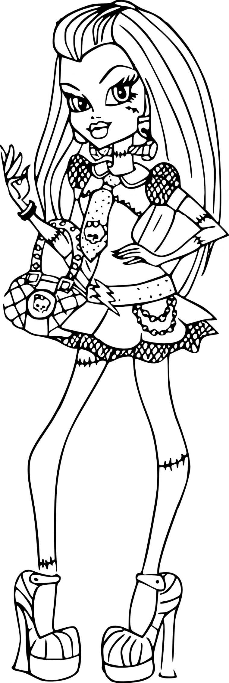 Coloriage Frankie Stein Monster High À Imprimer destiné Imprimer Des Coloriage