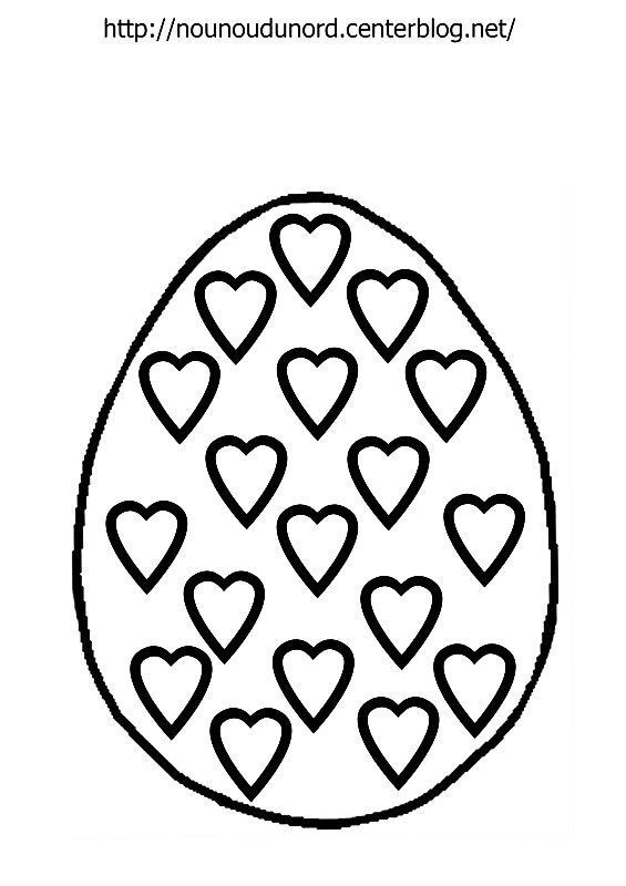 Coloriage Oeuf De Pâques À Coeur Dessiné Par Nounoudunord serapportantà Coloriage Oeuf De Paques