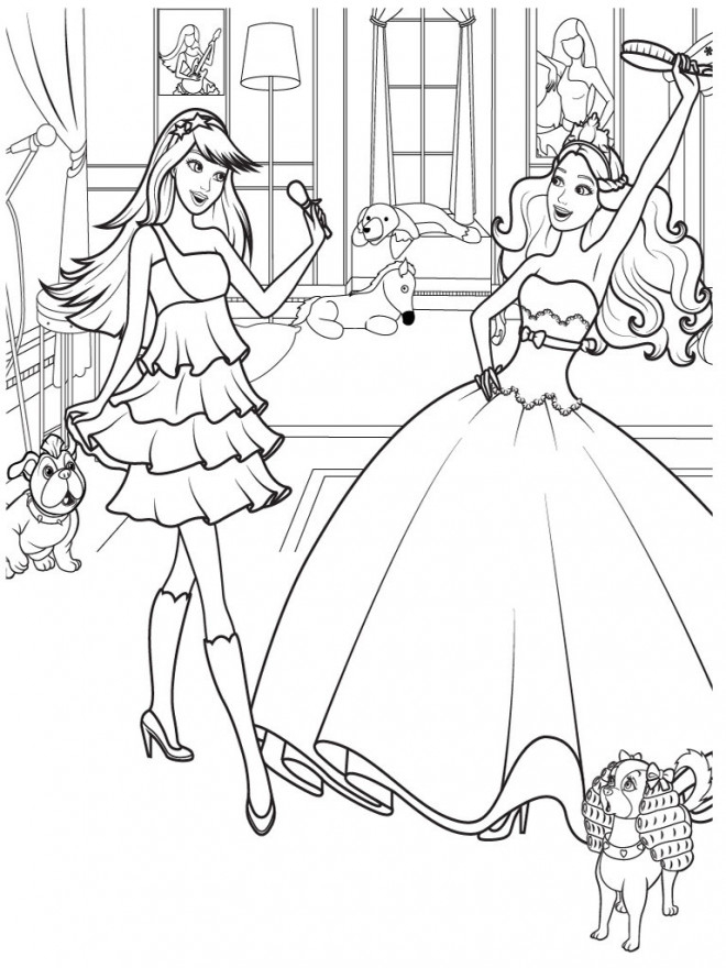 Coloriage Princesse Barbie Magique Dessin Gratuit À Imprimer tout Coloriage Barbie Princesse