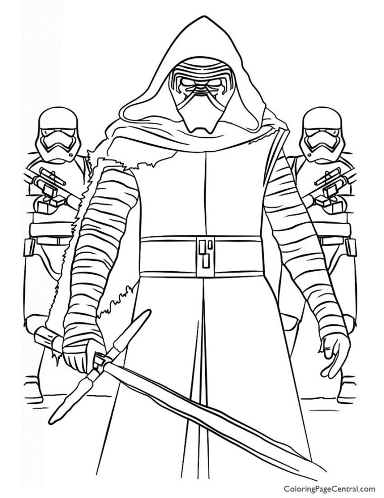 Coloriage Star Wars Kylo Ren | Coloriage Kids avec Coloriage De Star Wars