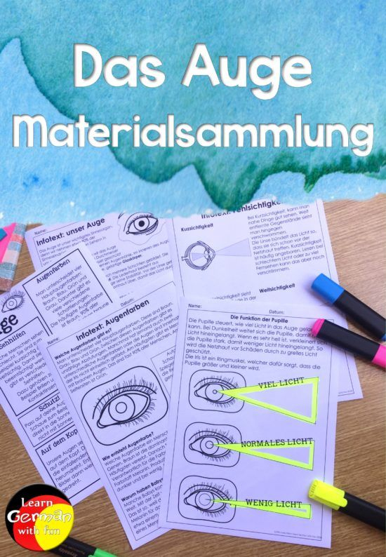 Das Auge – Materialsammlung | Grundschule, Schulideen concernant Aufbau Auge Grundschule