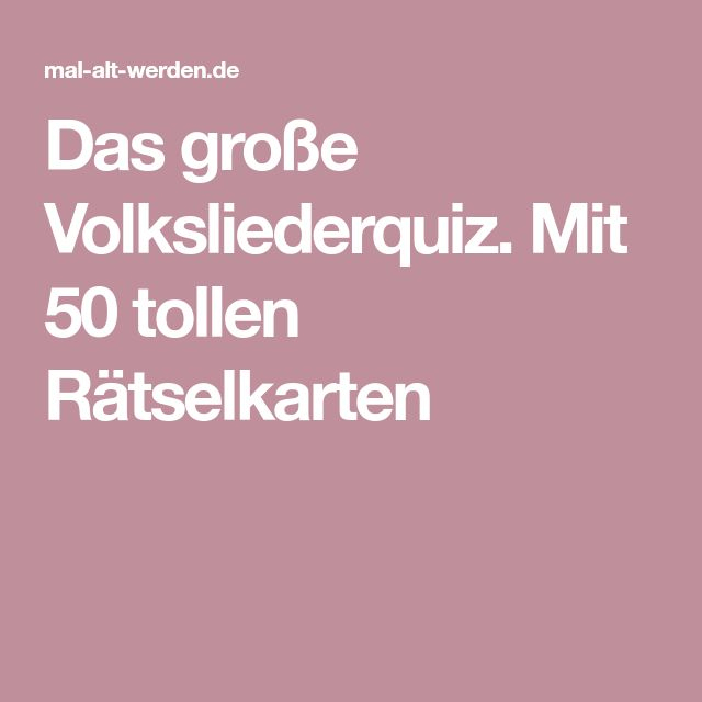 Das Große Volksliederquiz. Mit 50 Tollen Rätselkarten dedans Quizfragen Für Kindergartenkinder