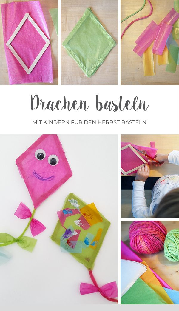 Drachen Basteln // Fensterdeko Für Den Herbst serapportantà Drachen Basteln Mit Kindern