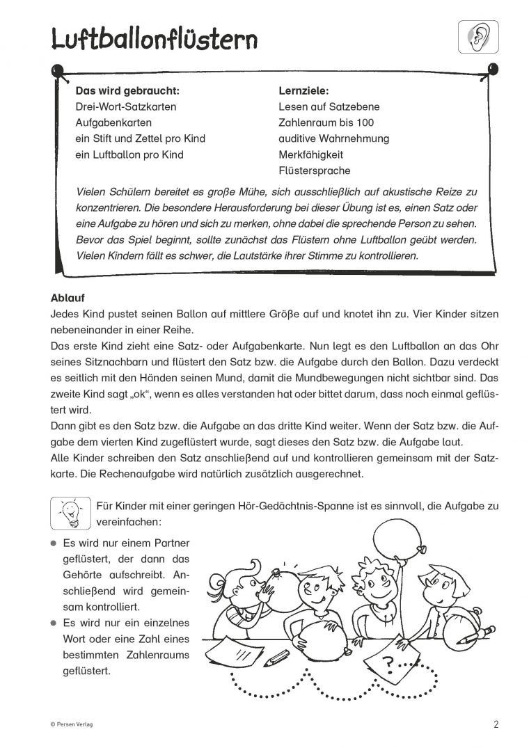 Grundschule Unterrichtsmaterial Diagnostik Und Förderung à Auditive Figur Grund Wahrnehmung