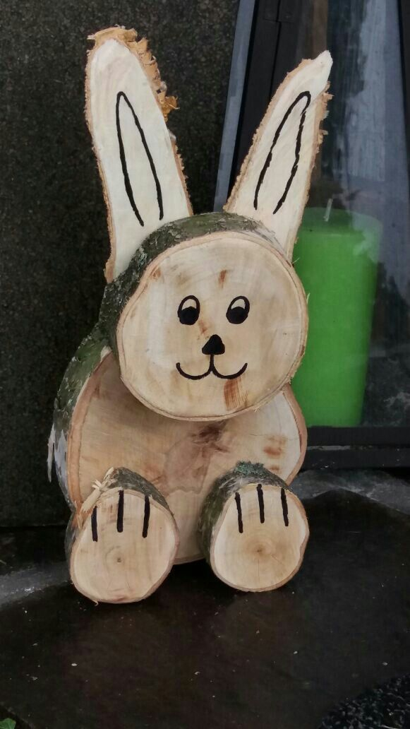 Hase #Ostern #2019Easter | Ostern Basteln Holz, Ostern à Hase Aus Waschlappen Basteln