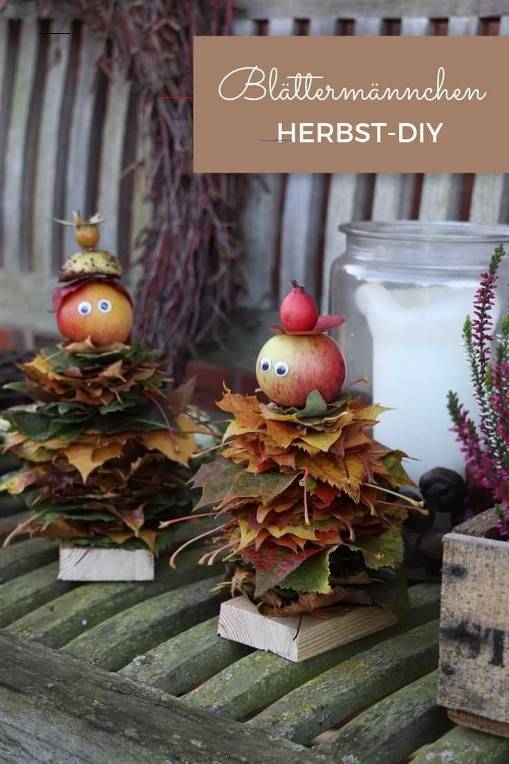 Herbst-Diy: Blättermännchen Basteln Mit Kindern encequiconcerne Basteln Mit Naturmaterialien Wald