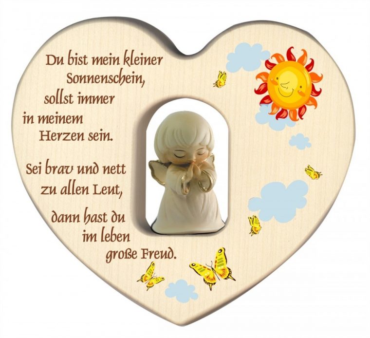 Herz Mit Schutzengel Kindergebet 12 Cm destiné Spruch Schutzengel Kind