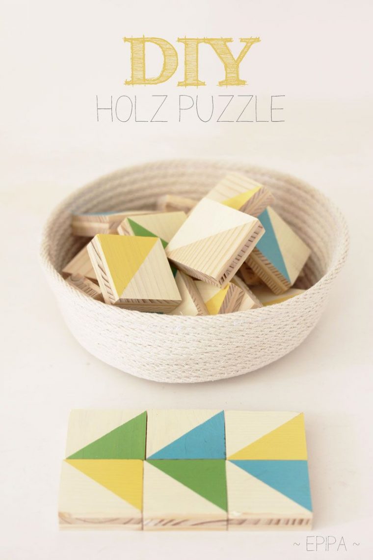 Holz Puzzle {Diy} | Selber Machen Holz, Kinderspielzeug à Puzzle Selbermachen