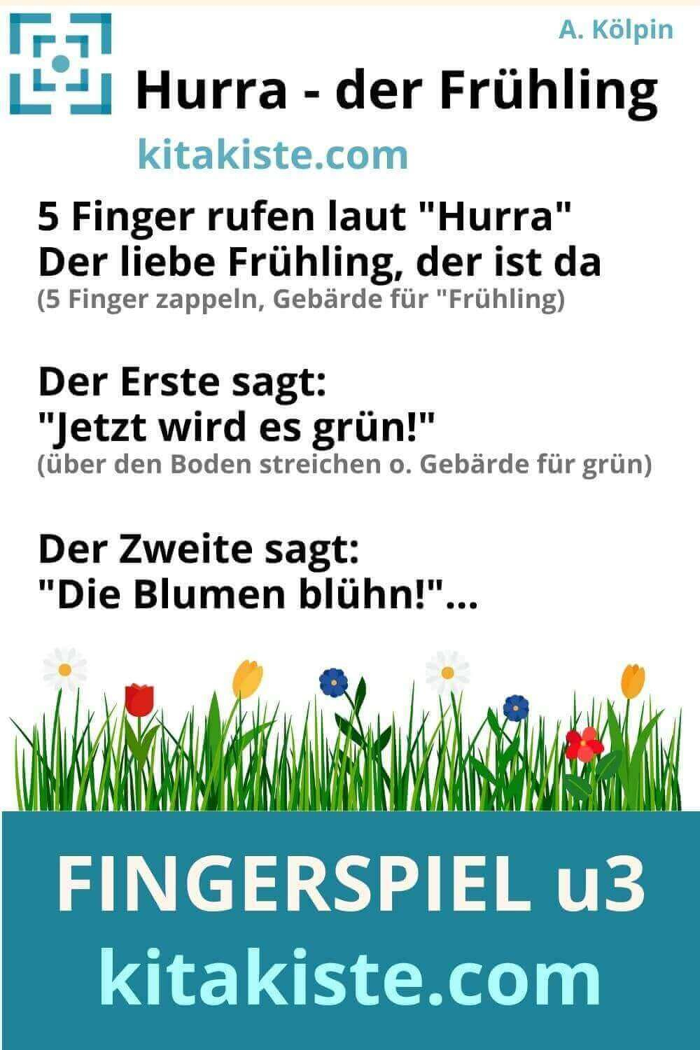 "Hurra - Der Frühling" Aus "Krippenreime 1" #U3 In 2021 serapportantà