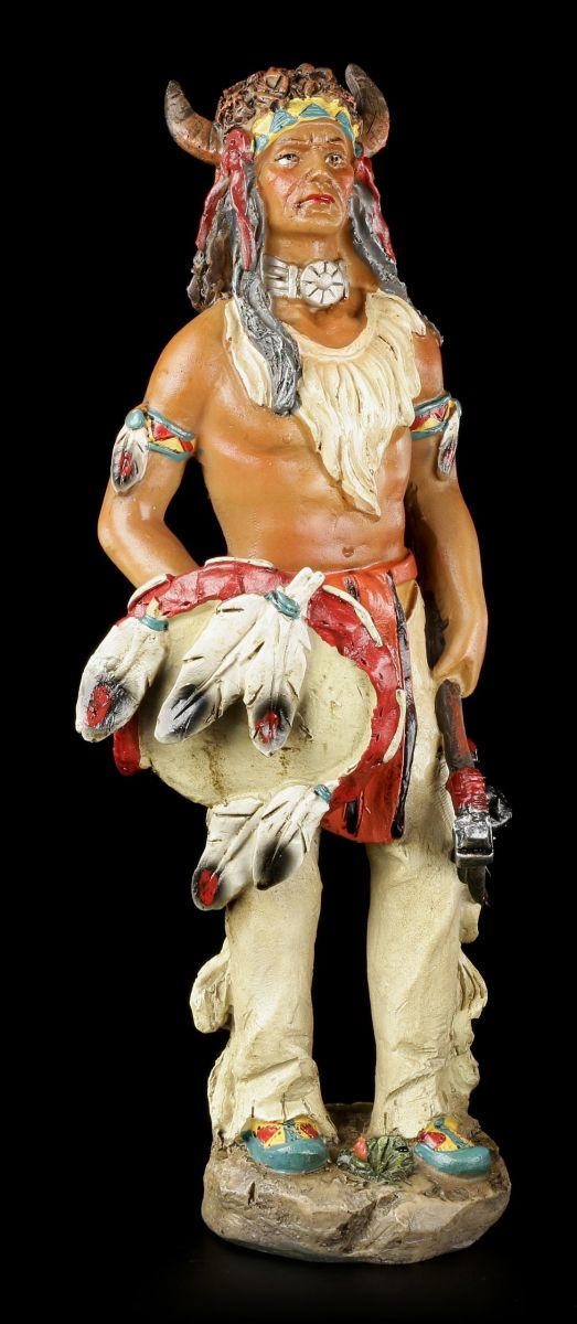 Indianer Figur – Mit Büffelkopf Und Waffen – Indianer intérieur Waffen Der Indianer