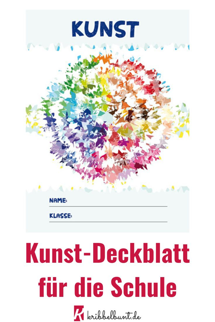 Kunst Deckblatt – Für Die Schule Zum Ausdrucken destiné Kurze Sagen Für Die Schule