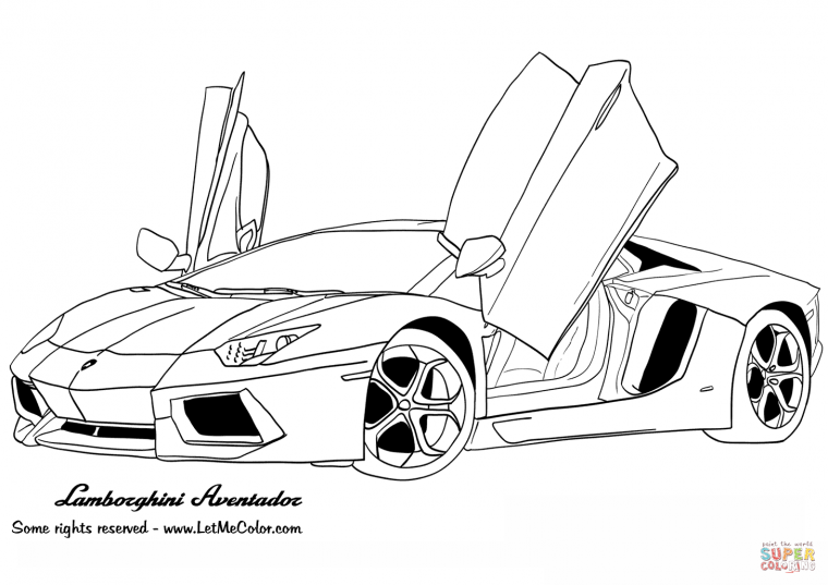 lamborghini coloring page