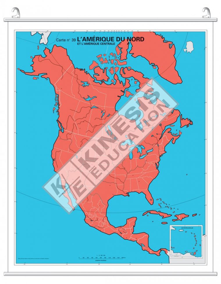 L'Amérique Du Nord | | Carte Muette — Carte Murale à Carte Amerique Du Nord