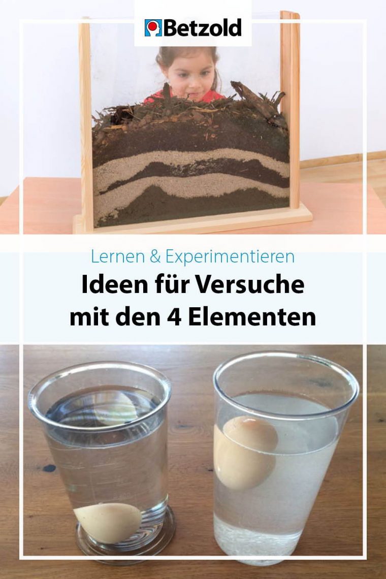 Lernen Und Experimentieren Mit Den 4 Elementen | Erde Für pour Versuche Mit Wasser