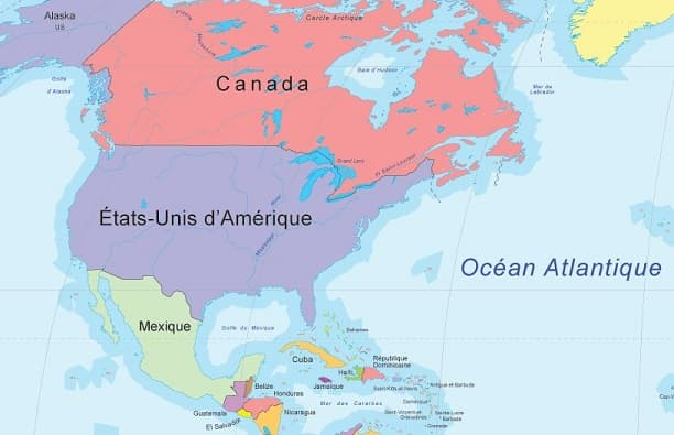 Les Trois Pays D'Amérique Du Nord Et Leur Capitale tout Carte Amerique Du Nord