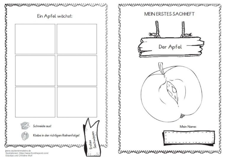 Mein Erstes Sachheft: Der Apfel – Zaubereinmaleins Shop tout Arbeitsblätter Apfel Grundschule