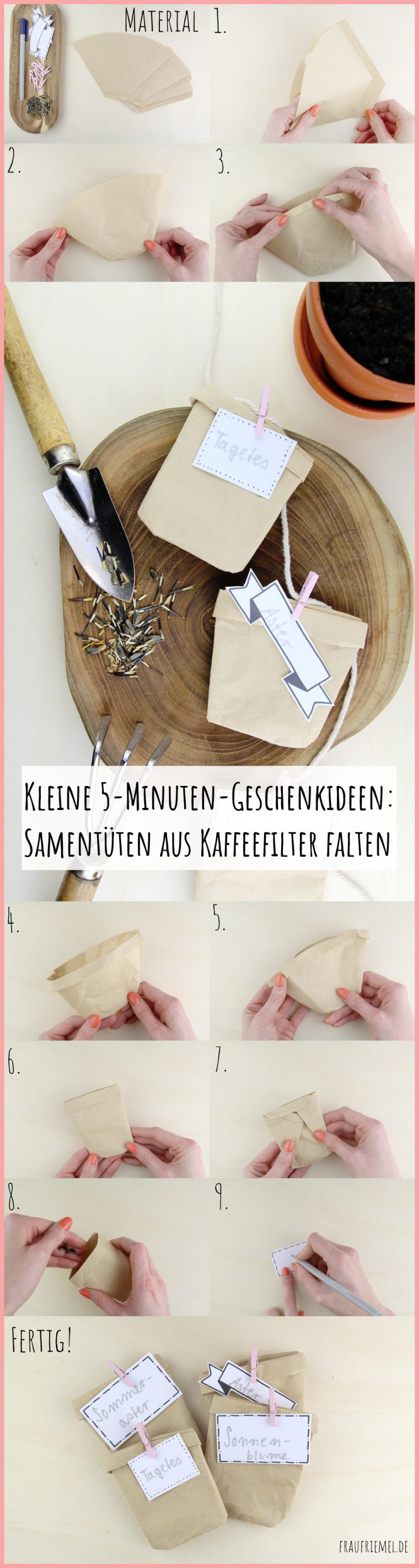 Muttertagsgeschenk Selber Machen: Samentüten | Frau Friemel avec Muttertagsgeschenke Selber Machen