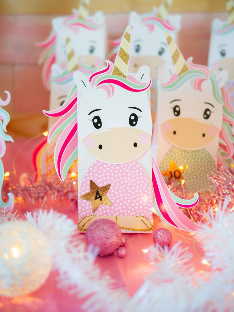 Papierdrachen Diy Einhorn Adventskalender – Zum Befüllen à Laternen Zum Selber Basteln