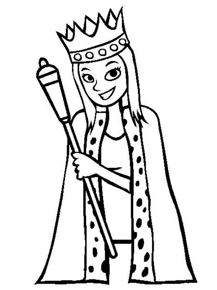 queen coloring pages