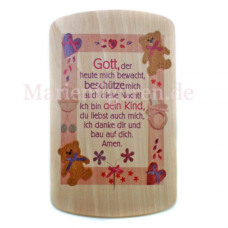 Spruchtafel "Gott Beschütze Dein Kind", Holz Kaufen intérieur Spruch Schutzengel Kind