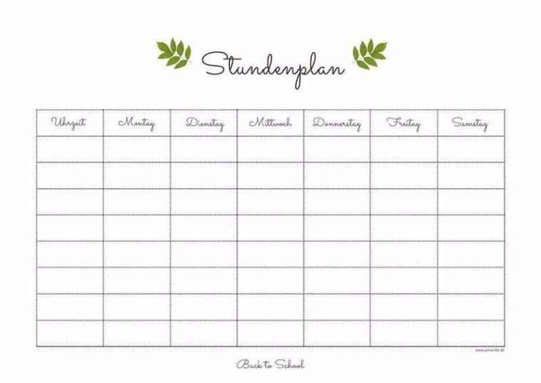 Stundenplan Vorlage Tumblr encequiconcerne Stundenplan Online Ausfüllen