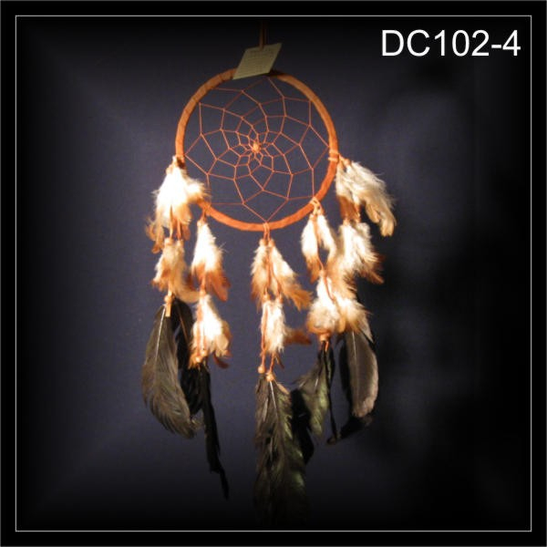 Traumfänger, Indianer Dreamcatcher Wildleder Braun 17X40Cm intérieur Traumfänger Indianer