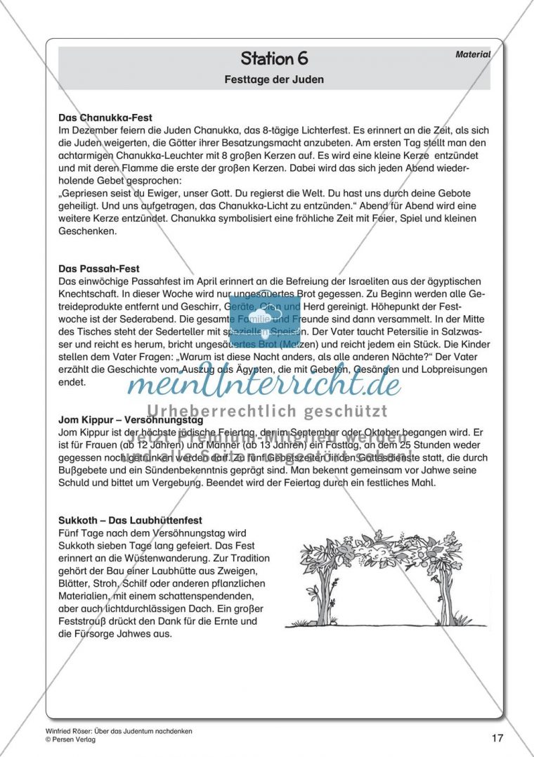 Über Das Judentum Nachdenken – Meinunterricht dedans Grundschule Judentum