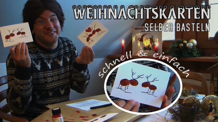 Weihnachtskarten Selber Basteln 2017 Schnell & Einfach destiné Weihnachtskarten Selbstgebastelt