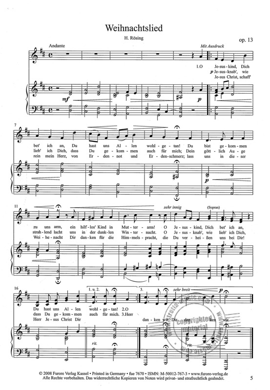 Weihnachtslieder Für Singstimme Und Klavier (1921-23) Von avec Weihnachtslieder Für Kinder