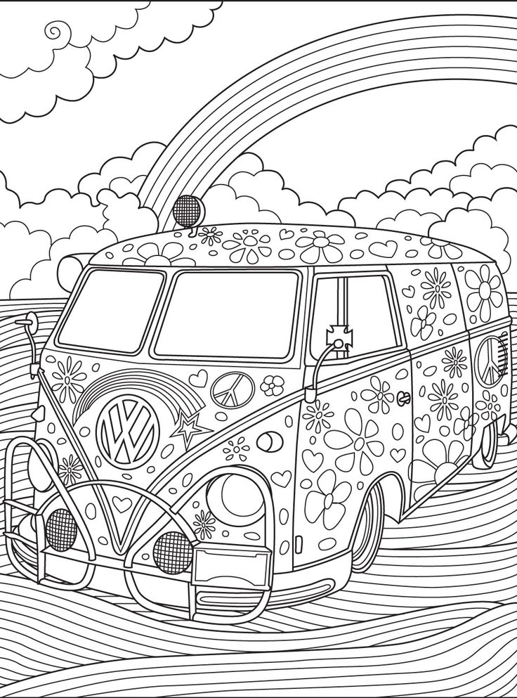 hippie coloring pages