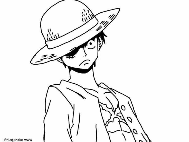 11 Cool De Coloriage One Piece Galerie | Coloriage tout Dessin Luffy Facile