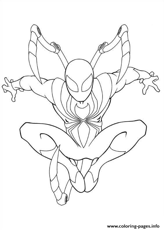 iron spiderman coloring pages