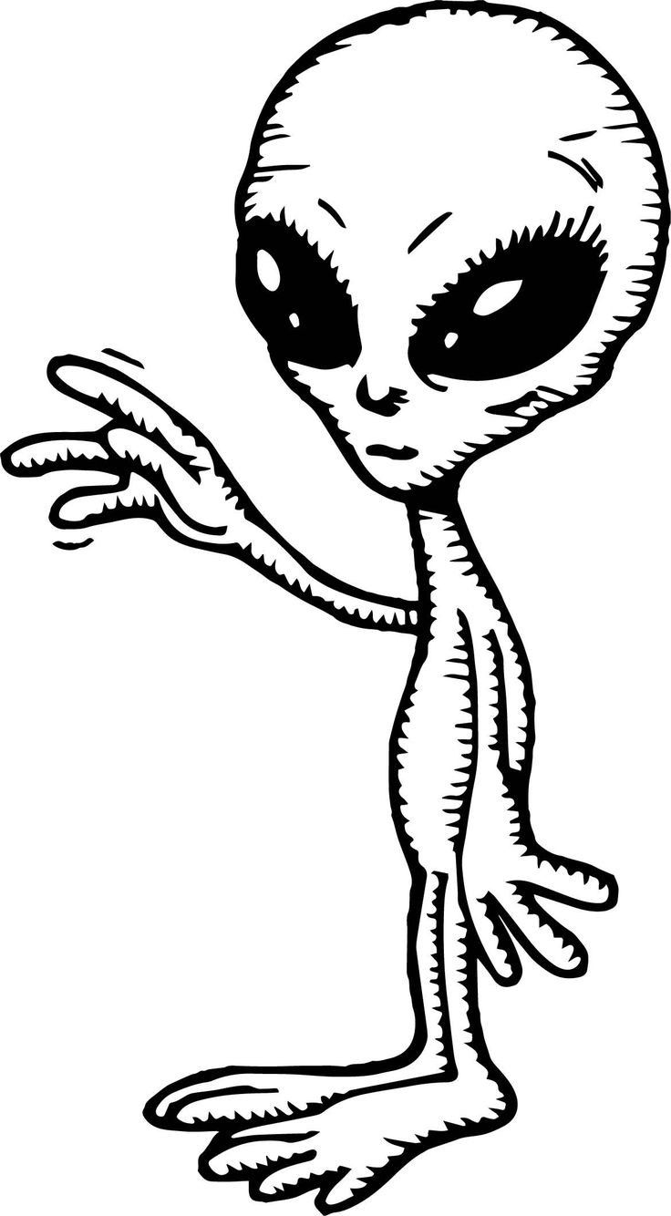 alien coloring page