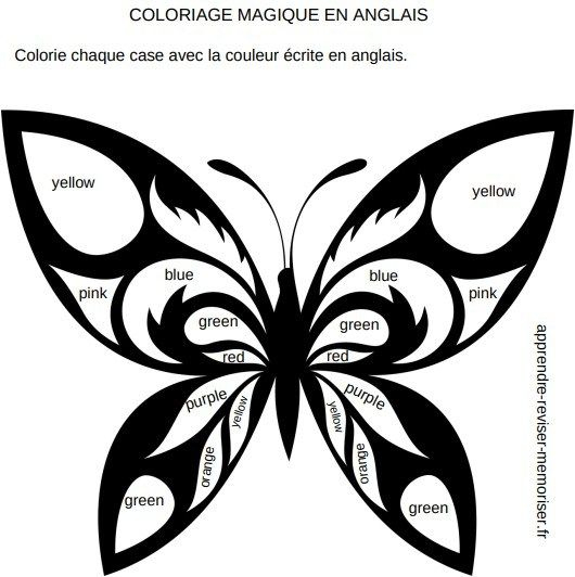 3 Coloriages Magiques En Anglais Pour Apprendre Les encequiconcerne Coloriage Pour Apprendrer Les Couleurs