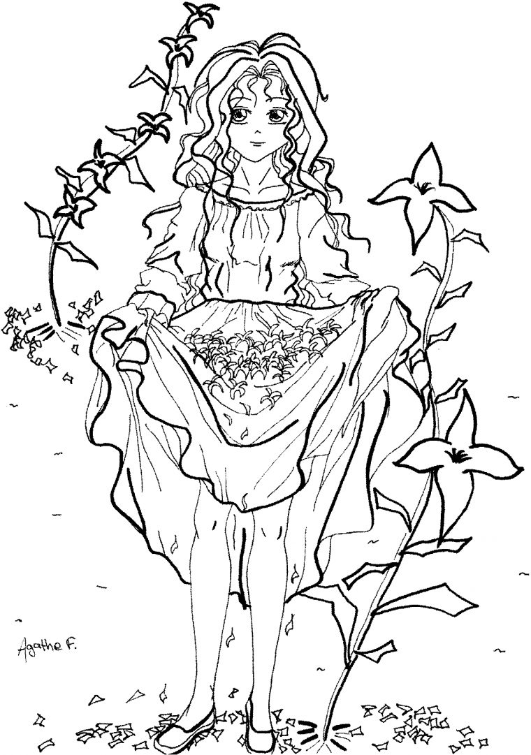 63 Dessins De Coloriage Fille Manga À Imprimer Sur serapportantà Coloriage De Fille Ado Imprimer