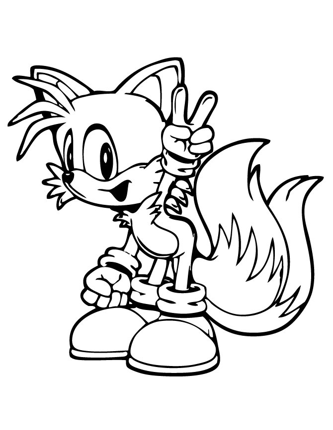 sonic and tails coloring pages