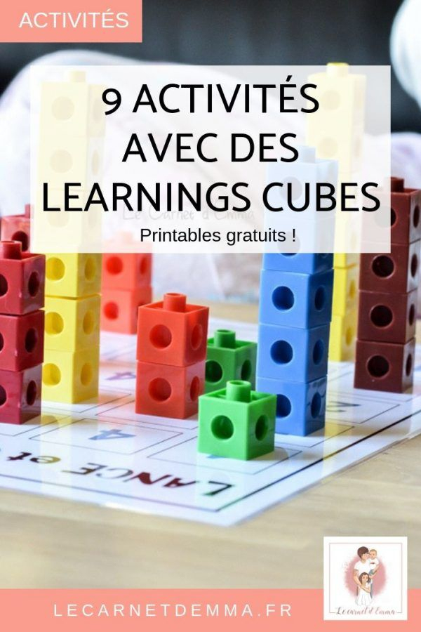 9 Idées D'Activités Avec Les Cubes Learning De Couleurs avec Le Jeue Dramatique Pour Les Enfant Articl 2019