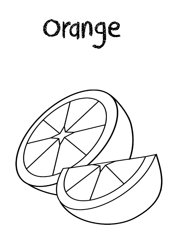 orange coloring page