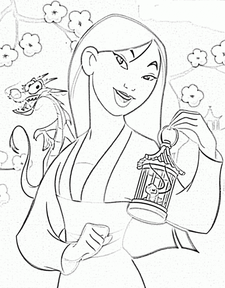 mulan coloring pages