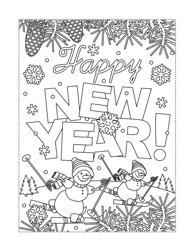 new year coloring pages