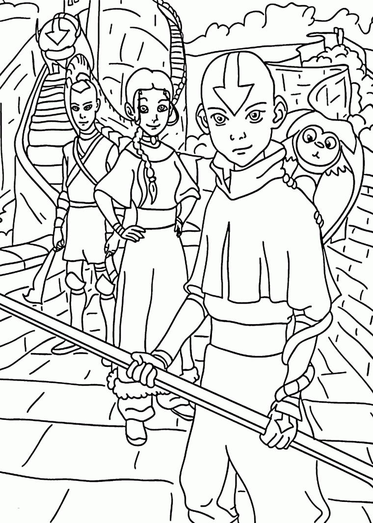 coloring page avatar