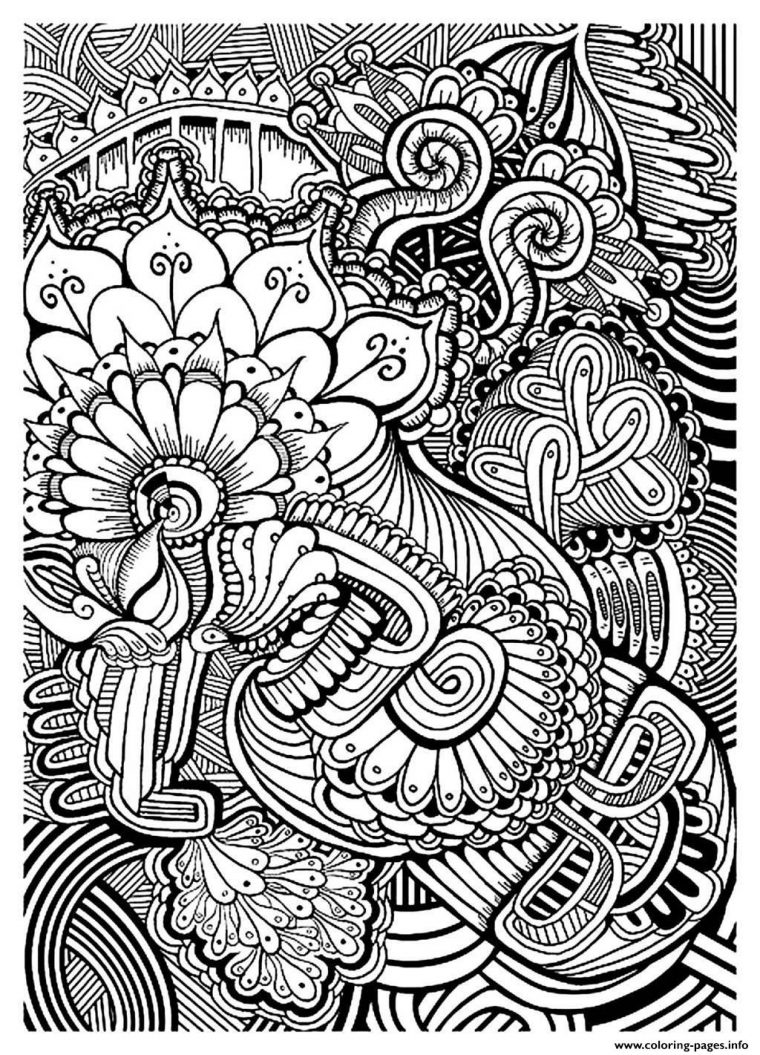 Adult Zen Anti Stress Relax To Print Coloring Pages Printable avec Coloriage Anti Stress Greatestcoloringbook