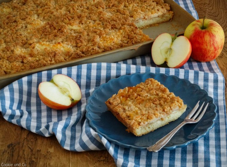 Apfel-Streuselkuchen Mit Pudding | Cookie Und Co destiné Apfel-Streuselkuchen Aus Hefeteig