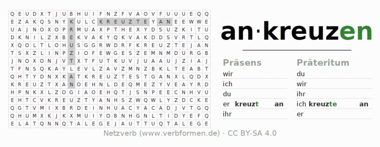 Arbeitsblätter | Verb Ankreuzen | Übungen Zur Konjugation pour Kreuzwortra¤Tsel Zum Ausdrucken Faur Schauler