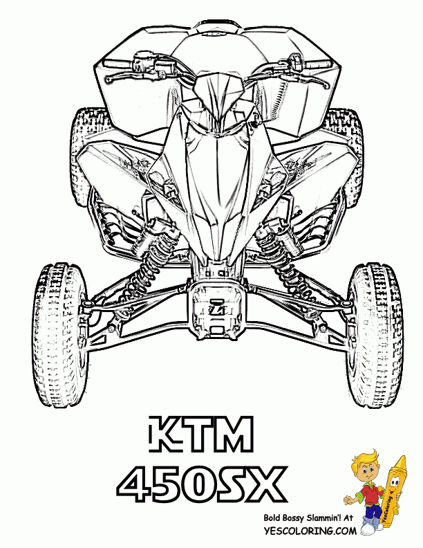 Awesome Atv Coloring | Free | Atv 4 Wheeler | Atv Printables serapportantà Dessins 4 Roue A Imprimer