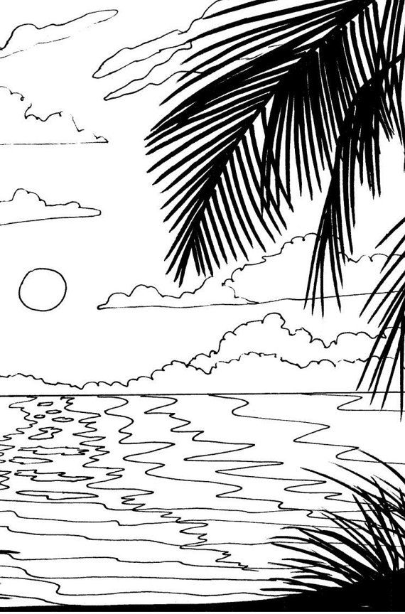 sun set coloring pages