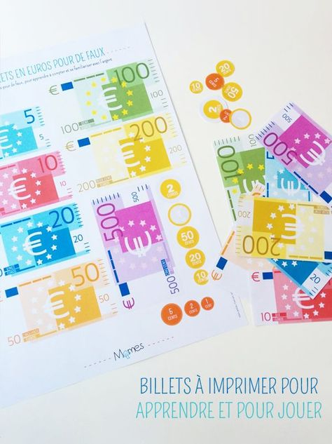 Billets À Imprimer | Jeux A Imprimer, Billet Et Apprendre encequiconcerne Argent A Imprimer Pour Jouer