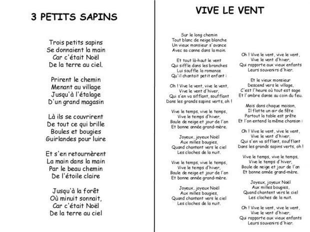 Chant De Noel Vive Le Vent Paroles concernant Joyeux Noel Paroles Du Celebre Chant De Noel Avec Tete A