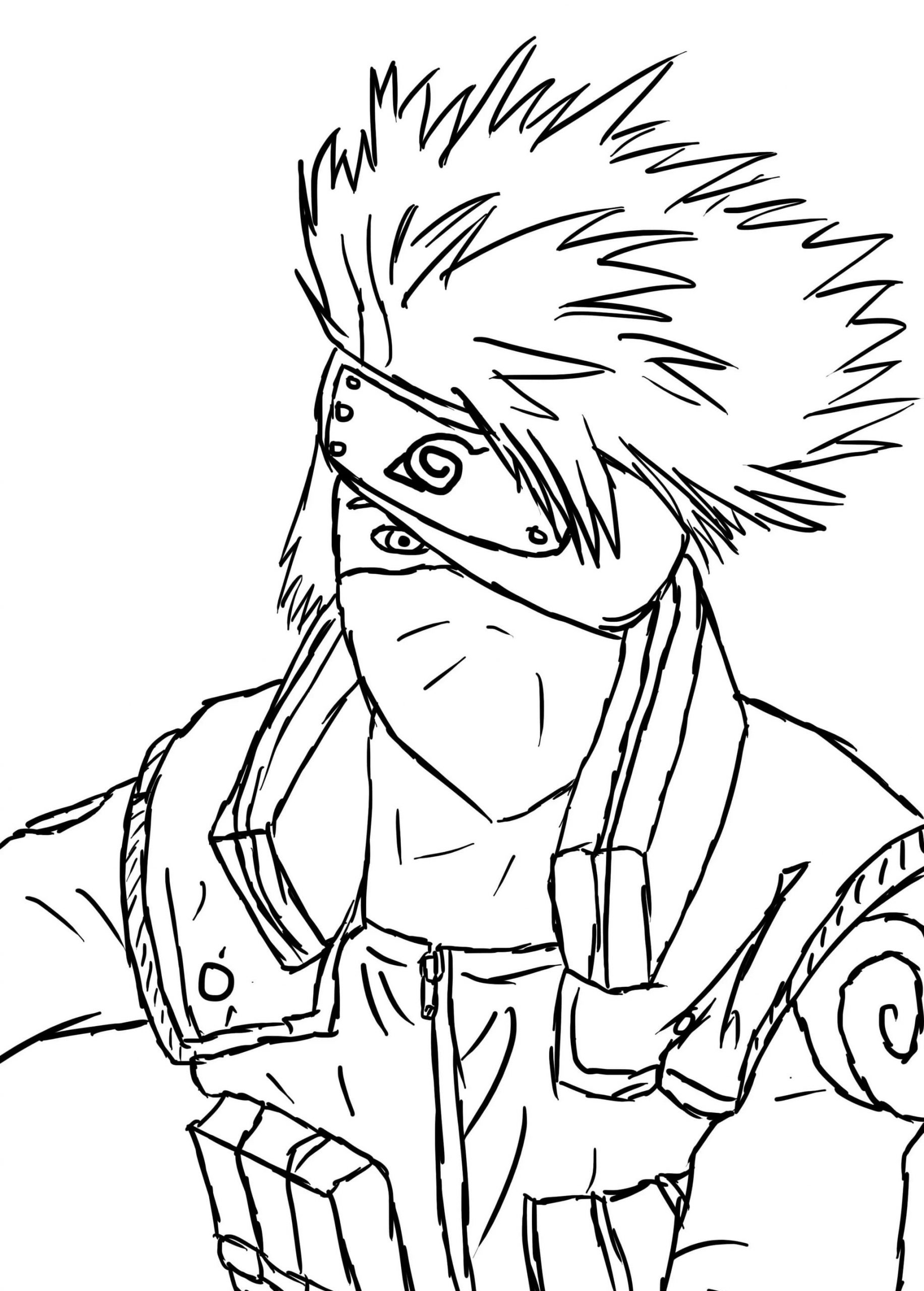 Coloriage A Imprimer Kakashi - Kakashi Sharingan Dessin à Coloriage De Kakashi