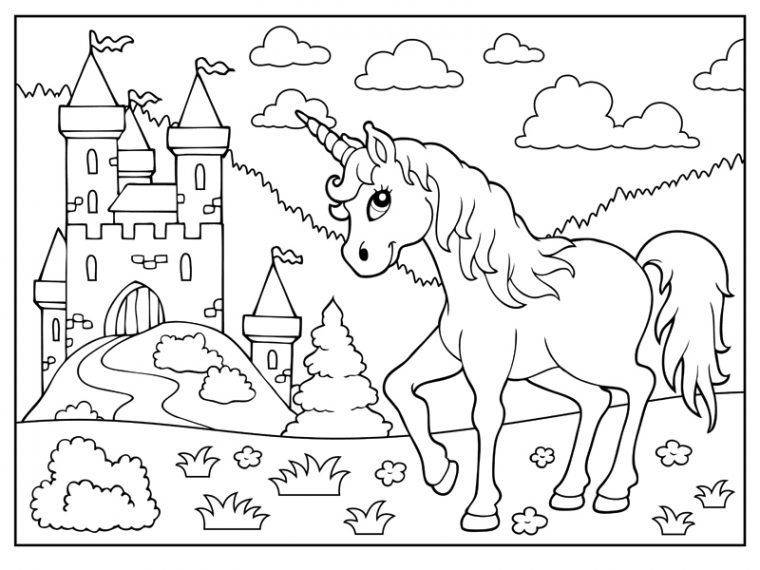 Coloriage À Imprimer : La Licorne Au Pays Des Merveilles tout Licorne Dessin A Imprimer